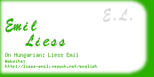 emil liess business card